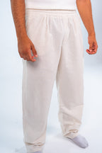 بنطلون كتان بيج - Beige Linen Trousers