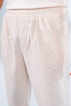 بنطلون كتان بيج - Beige Linen Trousers